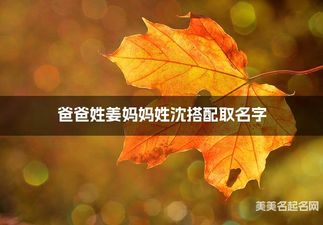 爸爸姓姜妈妈姓沈搭配取名字