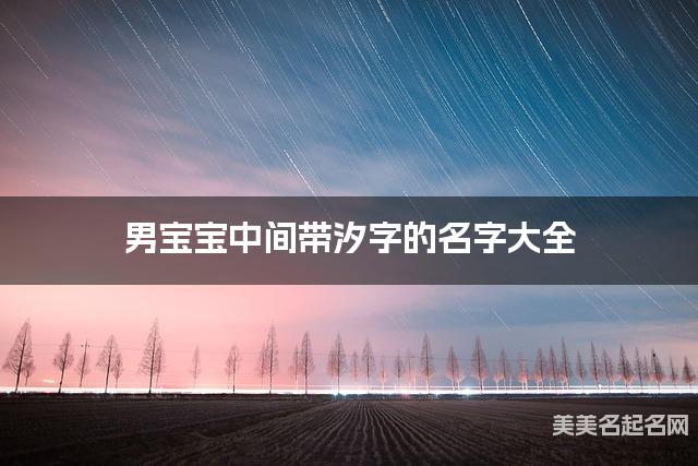 男宝宝中间带汐字的名字大全 男宝宝中间带汐字的名字大全