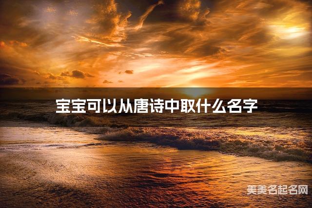 宝宝可以从唐诗中取什么名字 宝宝可以从唐诗中取什么名字