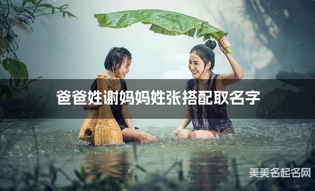 爸爸姓谢妈妈姓张搭配取名字