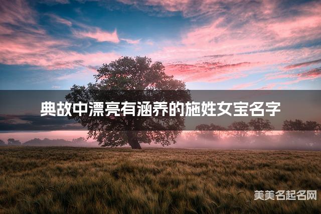 典故中漂亮有涵养的施姓女宝名字