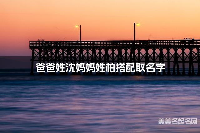 爸爸姓沈妈妈姓柏搭配取名字