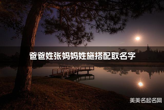 爸爸姓张妈妈姓施搭配取名字