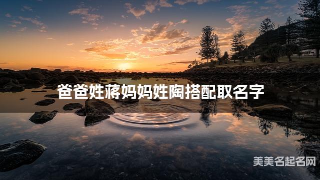 爸爸姓蒋妈妈姓陶搭配取名字