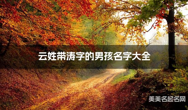 云姓带涛字的男孩名字大全 云姓带涛字的男孩名字大全