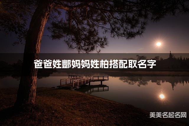 爸爸姓酆妈妈姓柏搭配取名字