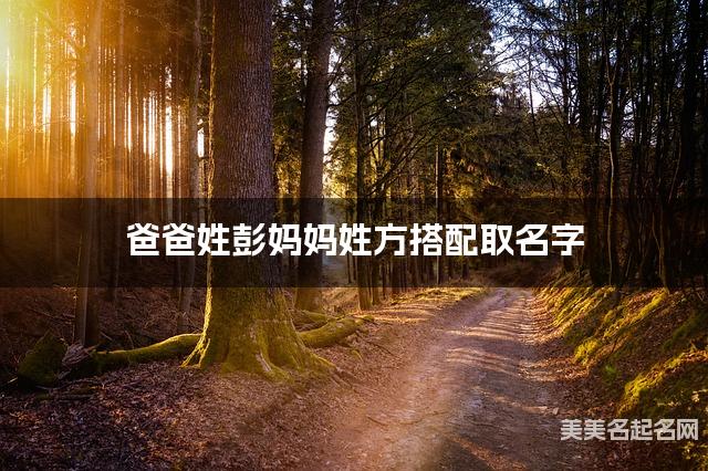 爸爸姓彭妈妈姓方搭配取名字
