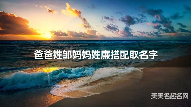 爸爸姓邹妈妈姓廉搭配取名字