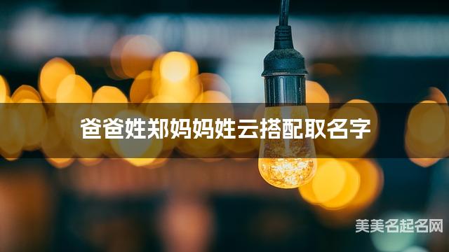 爸爸姓郑妈妈姓云搭配取名字