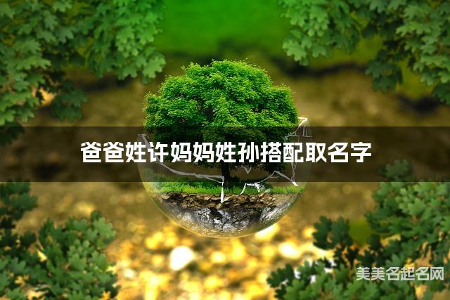 爸爸姓许妈妈姓孙搭配取名字