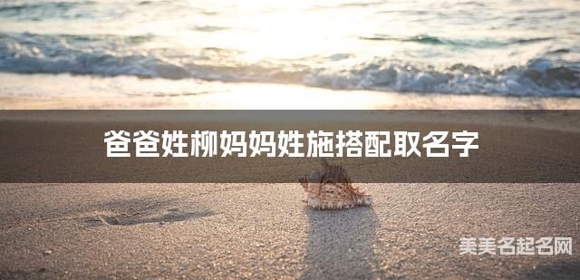 爸爸姓柳妈妈姓施搭配取名字