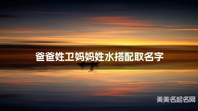 爸爸姓卫妈妈姓水搭配取名字
