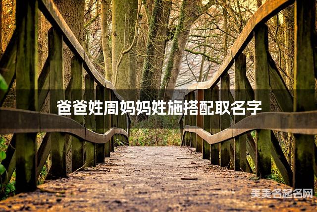 爸爸姓周妈妈姓施搭配取名字