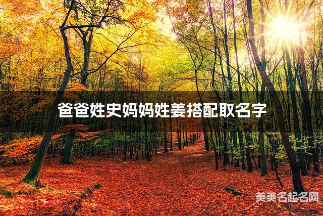 爸爸姓史妈妈姓姜搭配取名字