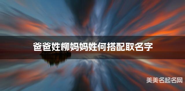 爸爸姓柳妈妈姓何搭配取名字