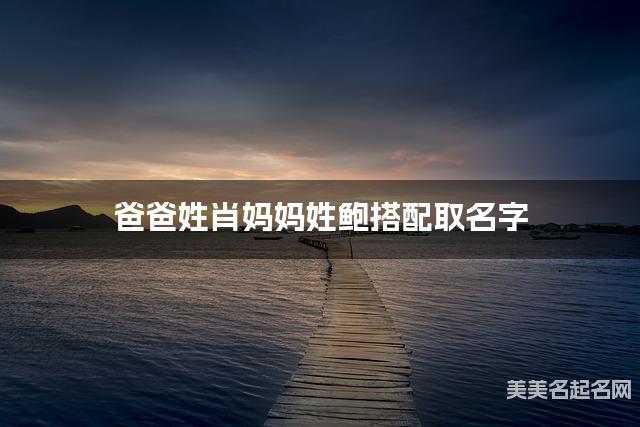 爸爸姓肖妈妈姓鲍搭配取名字