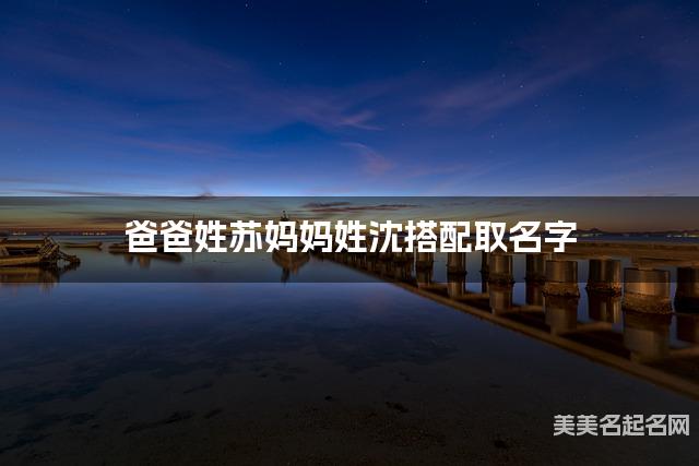 爸爸姓苏妈妈姓沈搭配取名字