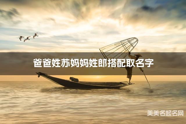 爸爸姓苏妈妈姓郎搭配取名字