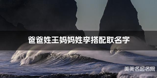 爸爸姓王妈妈姓李搭配取名字
