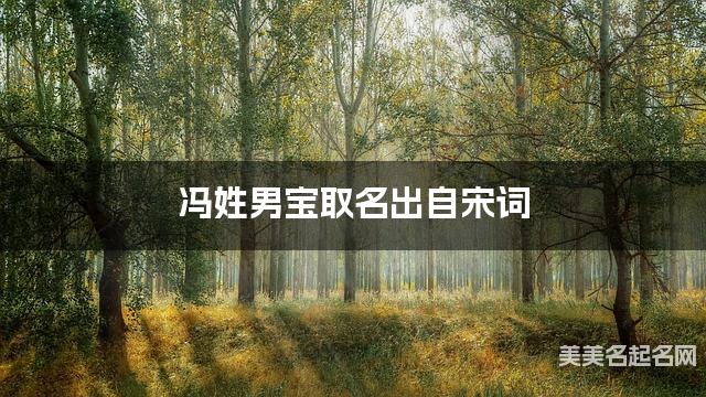 周易取名网 冯姓男宝取名出自宋词 周易取名网 冯姓男宝取名出自宋词