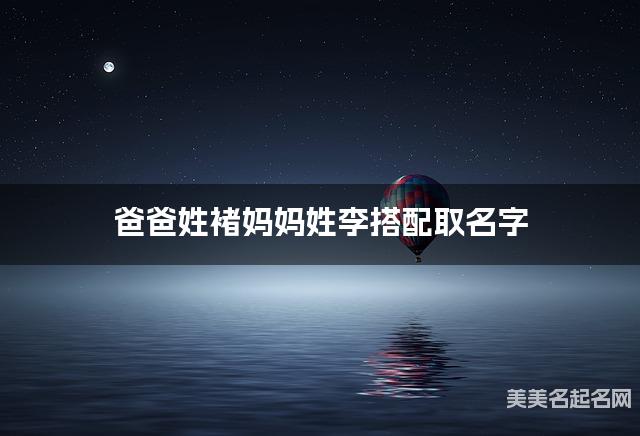 爸爸姓褚妈妈姓李搭配取名字