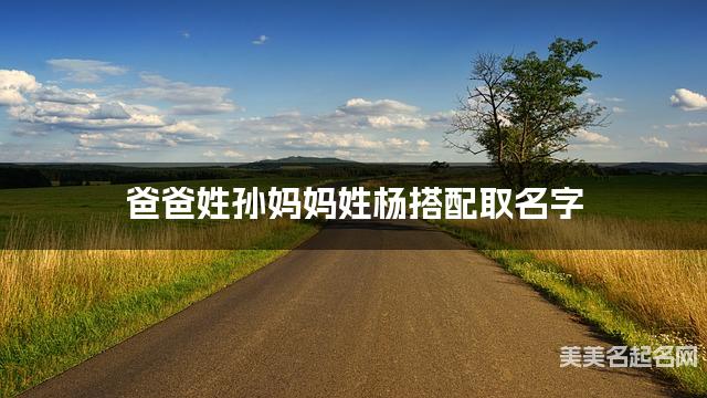 爸爸姓孙妈妈姓杨搭配取名字