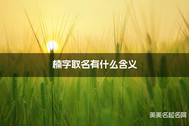 楠字取名有什么含义,用来小男孩取名字 楠字取名有什么含义,用来小男孩取名字