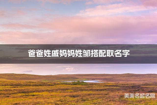 爸爸姓戚妈妈姓邹搭配取名字