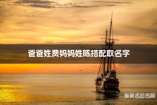 爸爸姓费妈妈姓陈搭配取名字