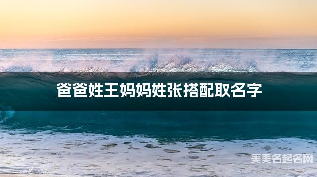 爸爸姓王妈妈姓张搭配取名字