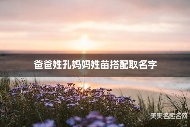 爸爸姓孔妈妈姓苗搭配取名字