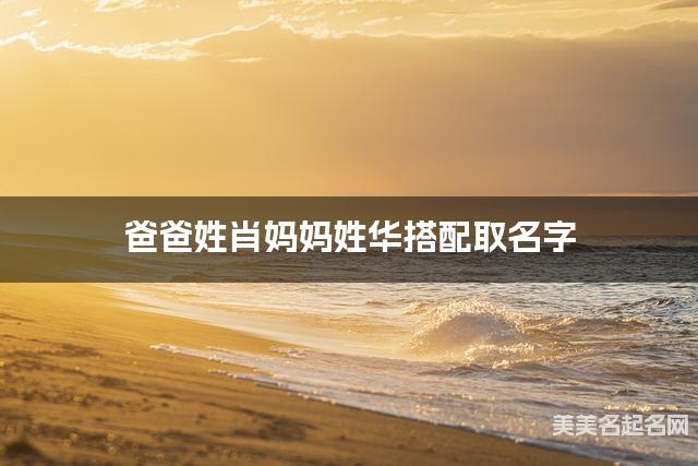 爸爸姓肖妈妈姓华搭配取名字