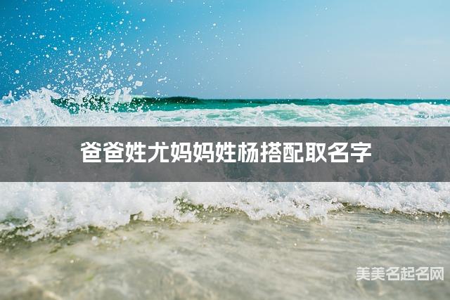 爸爸姓尤妈妈姓杨搭配取名字