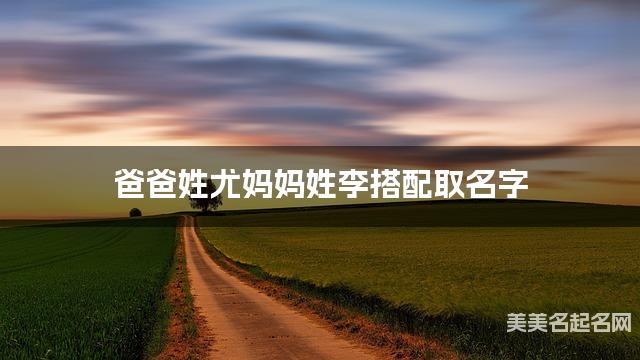 爸爸姓尤妈妈姓李搭配取名字
