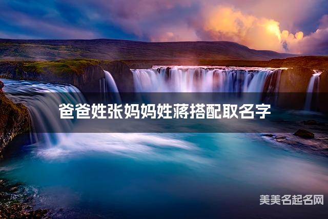 爸爸姓张妈妈姓蒋搭配取名字