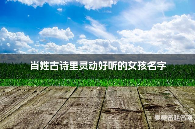 取名字大全免费查询 肖姓古诗里灵动好听的女孩名字 取名字大全免费查询 肖姓古诗里灵动好听的女孩名字