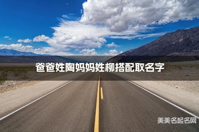 爸爸姓陶妈妈姓柳搭配取名字