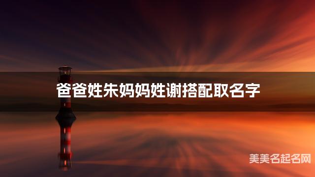 爸爸姓朱妈妈姓谢搭配取名字
