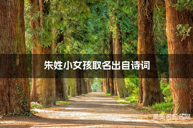 起名取名神器 朱姓小女孩取名出自诗词