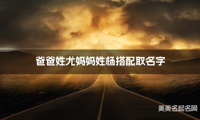 爸爸姓尤妈妈姓杨搭配取名字