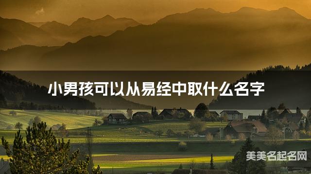 小男孩可以从易经中取什么名字 小男孩可以从易经中取什么名字