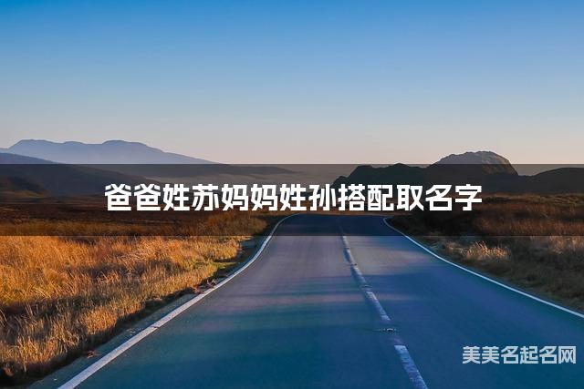 爸爸姓苏妈妈姓孙搭配取名字