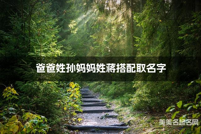 爸爸姓孙妈妈姓蒋搭配取名字