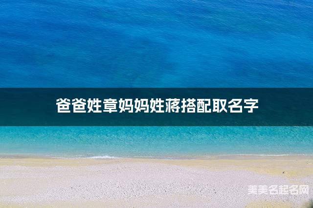 爸爸姓章妈妈姓蒋搭配取名字