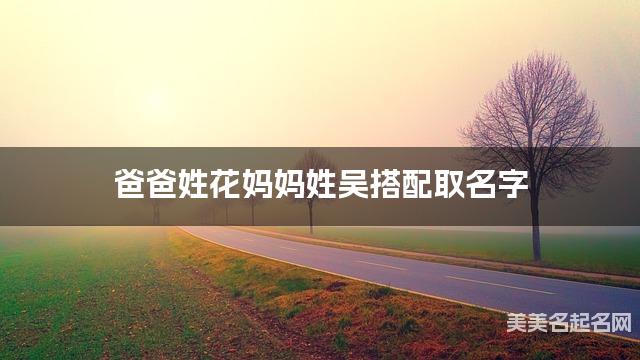 爸爸姓花妈妈姓吴搭配取名字