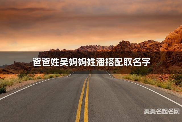 爸爸姓吴妈妈姓潘搭配取名字