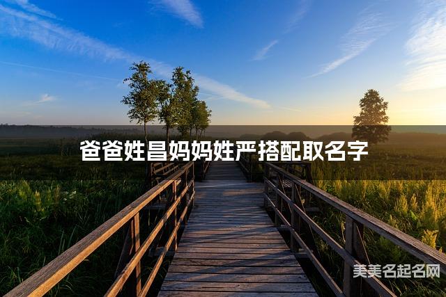 爸爸姓昌妈妈姓严搭配取名字