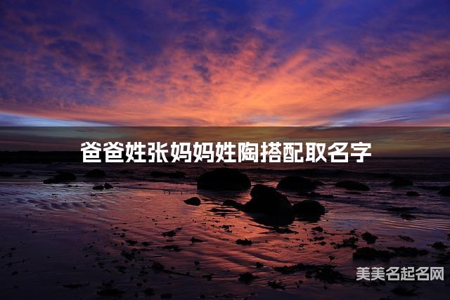 爸爸姓张妈妈姓陶搭配取名字