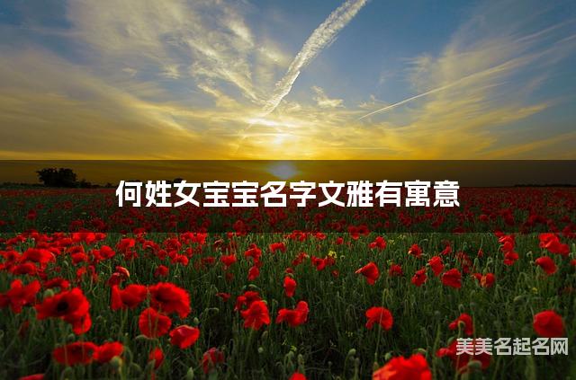 国学大师取名 何姓女宝宝名字文雅有寓意