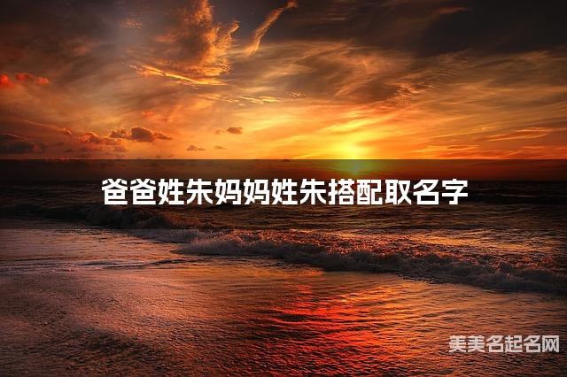 爸爸姓朱妈妈姓朱搭配取名字